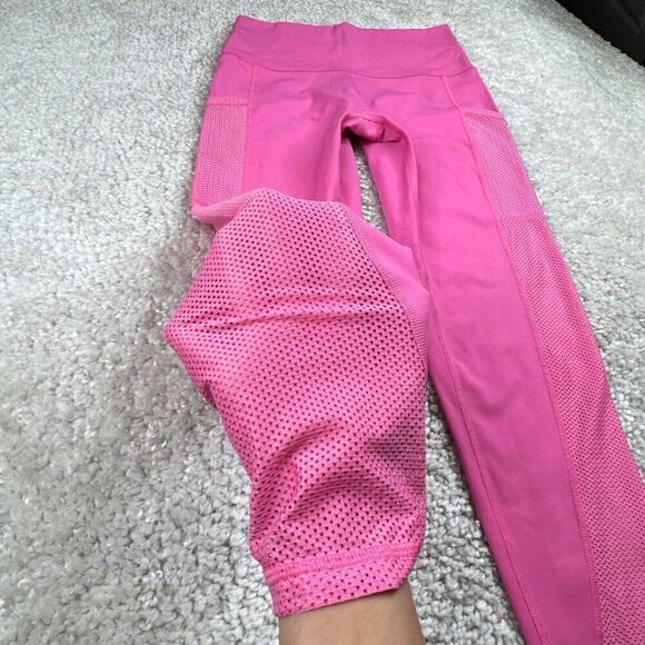 Aerie Offline Goals High Rise 7/8 Legging Pink Mesh Pockets - Picture 7 of 12